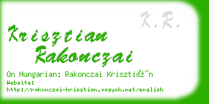 krisztian rakonczai business card